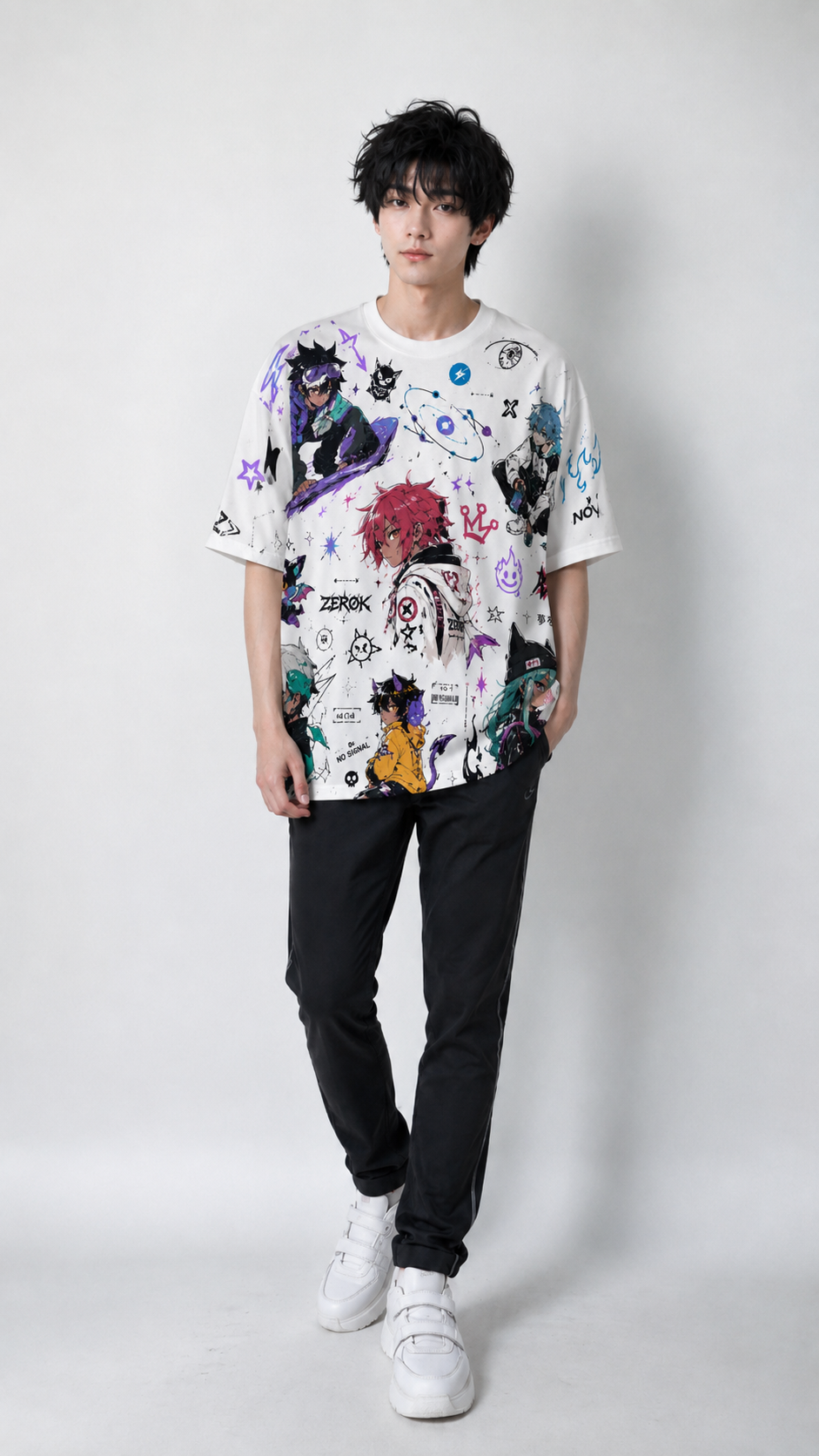 Playera Neo Anime Graffiti
